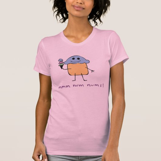 Mmm Num Nums - Dames Basic T-Shirt (alleen voorzij (Voorkant)