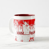 MMM......vloeibare hersenen! -Mok Tweekleurige Koffiemok (Voorkant links)