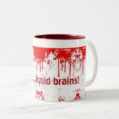 MMM......vloeibare hersenen! -Mok Tweekleurige Koffiemok (Voorkant rechts)