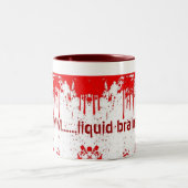 MMM......vloeibare hersenen! -Mok Tweekleurige Koffiemok (Center)