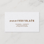 MmmCHOCOLAAT Visitekaartjes (Achterkant)