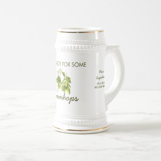 Mmmhops IPA Beer Stein Bierpul (Voorkant rechts)