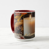 Mmmm Autumn Goodness Gepersonaliseerde herfst-them Mok (Voorkant links)