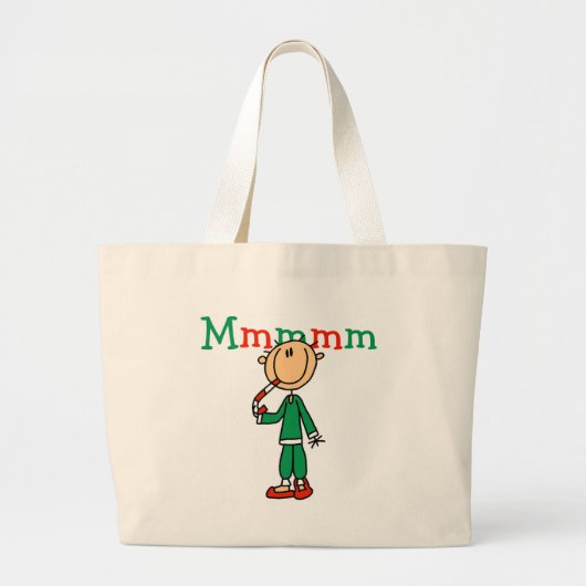 Mmmm Candy Canes Tshirts and Gifts Grote Tote Bag (Voorkant)