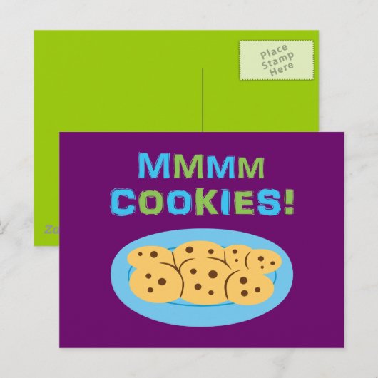Mmmm Cookies! Briefkaart (Voorkant / Achterkant)