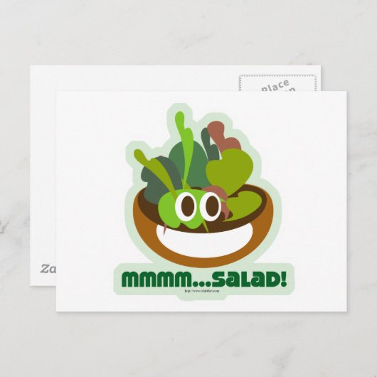 Mmmm Salad Briefkaart (Voorkant / Achterkant)