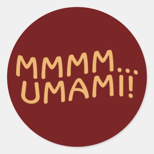 Mmmm Umami Ronde Sticker (Voorkant)