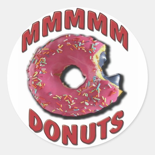MMMMM DONUTS RONDE STICKER (Voorkant)
