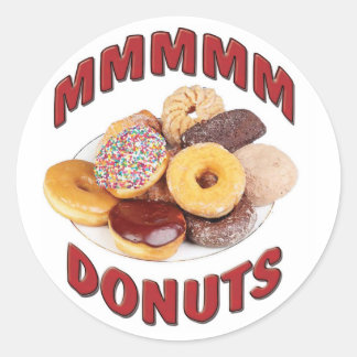 MMMMM DONUTS RONDE STICKER