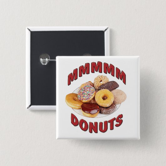 MMMMM DONUTS VIERKANTE BUTTON 5,1 CM (Voorkant /achterkant)