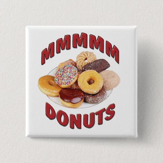 MMMMM DONUTS VIERKANTE BUTTON 5,1 CM (Voorkant)