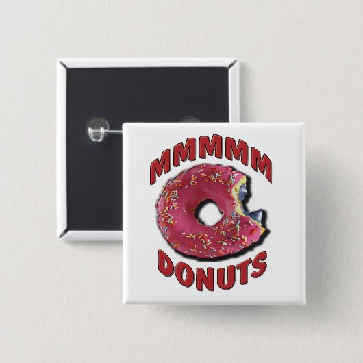 MMMMM DONUTS VIERKANTE BUTTON 5,1 CM (Voorkant /achterkant)