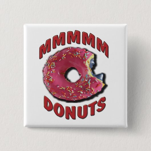 MMMMM DONUTS VIERKANTE BUTTON 5,1 CM (Voorkant)