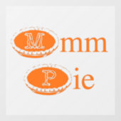 Mmmmm Pie (Thanksgiving) Raamsticker (Vel)