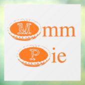 Mmmmm Pie (Thanksgiving) Raamsticker (Vel 3)