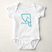 MMNH Blue Elephant Baby Romper (Voorkant)