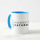 MMNH Blue White Logo Mok (Voorkant links)