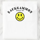 MMS: Backgammon Rechthoekige Sticker (Tas)