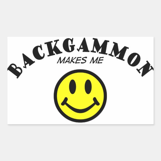 MMS: Backgammon Rechthoekige Sticker (Voorkant)
