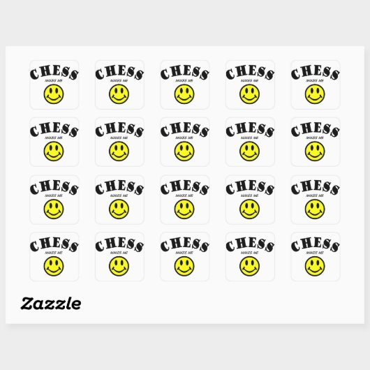 MMS: Chess Vierkante Sticker (Vel)