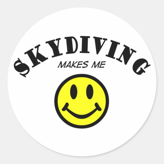 MMS: Skydiving Ronde Sticker (Voorkant)