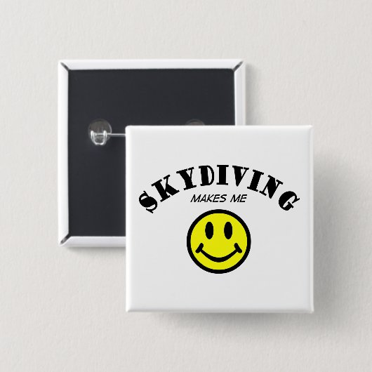 MMS: Skydiving Vierkante Button 5,1 Cm (Voorkant /achterkant)
