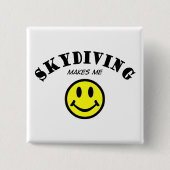 MMS: Skydiving Vierkante Button 5,1 Cm (Voorkant)