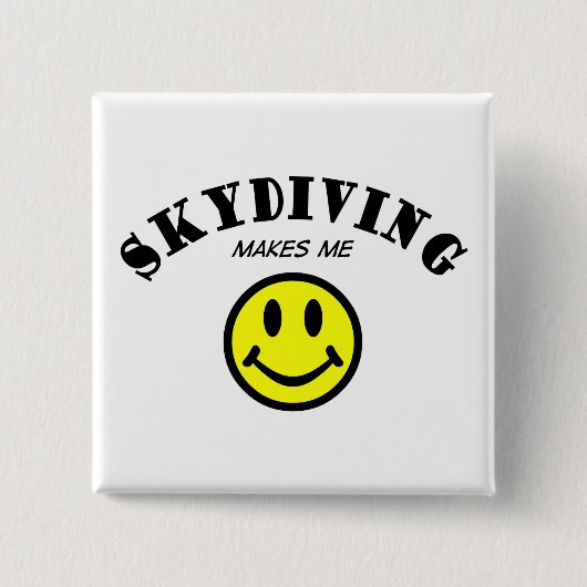 MMS: Skydiving Vierkante Button 5,1 Cm (Voorkant)