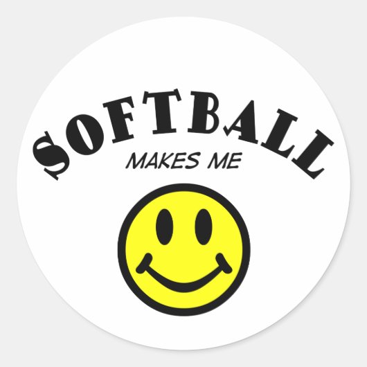 MMS: Softball Ronde Sticker (Voorkant)