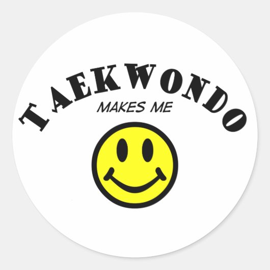 MMS: Taekwondo Ronde Sticker (Voorkant)