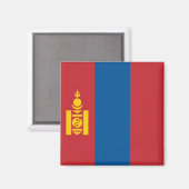 MN001 Mongolian FLAG Mongolië, Fridge Magneet (Voorkant / Achterkant)