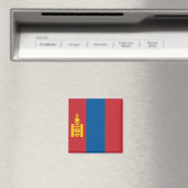 MN001 Mongolian FLAG Mongolië, Fridge Magneet (Insitu (Vaatwasser))