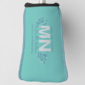 MN 10K Lakes Splash Blauwgroen Golf Head Hoesje Golfheadcover (Draai 90)