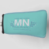 MN 10K Lakes Splash Blauwgroen Golf Head Hoesje Golfheadcover (Voorkant)
