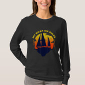 M'n baas... kapitein Boating Pontoon T-shirt (Voorkant)