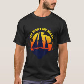 M'n baas... kapitein Boating Pontoon T-shirt (Voorkant)