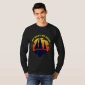 M'n baas... kapitein Boating Pontoon T-shirt (Voorkant volledig)