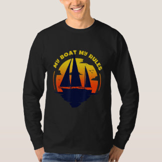 M'n baas... kapitein Boating Pontoon T-shirt