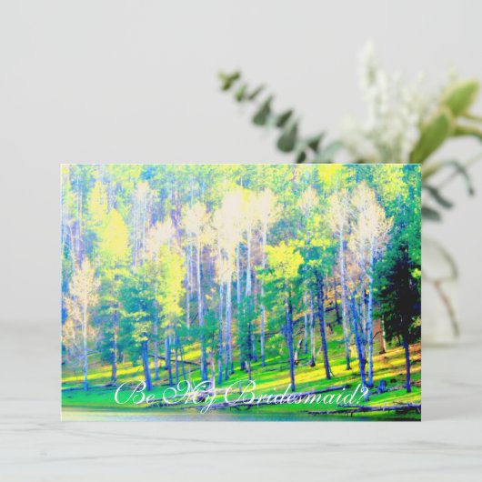 M'n bruidgroen bos kaart (Staand voorkant)