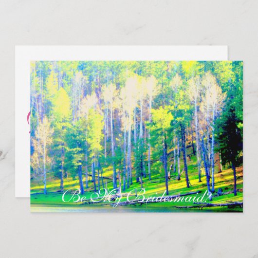 M'n bruidgroen bos kaart (Voorkant / Achterkant)