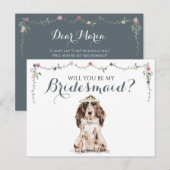 M'n bruidsmeisje Cocker Spaniel Dog Uitnodiging Briefkaart (Voorkant / Achterkant)