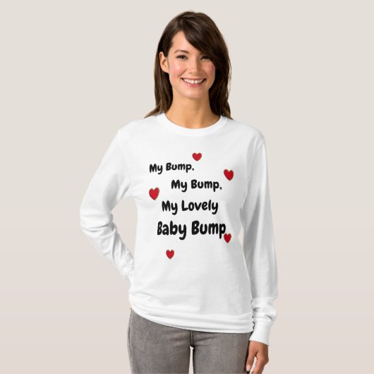M'n buik, m'n mooie BABY bobbel. T-shirt (Voorkant volledig)