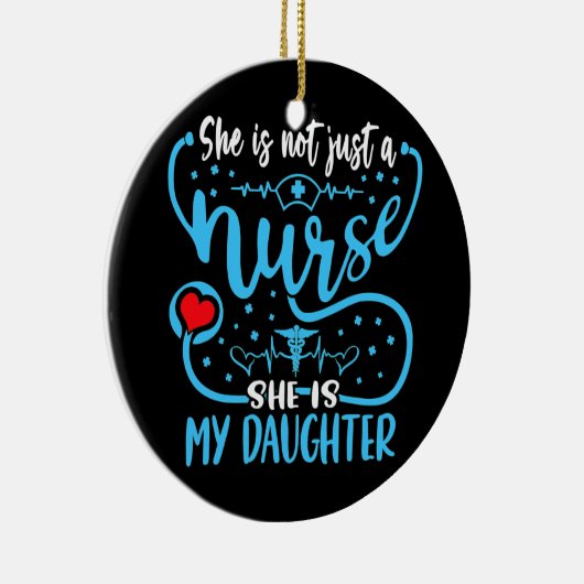 M'n dochter is een verpleegster die haar vader hee keramisch ornament (Rechts)