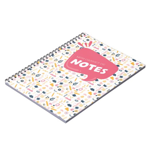 M'n dockingboek roze, blauw en geel notitieboek (Linkerzijde)