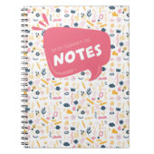 M'n dockingboek roze, blauw en geel notitieboek (Voorkant)