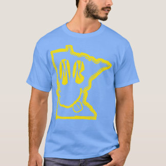 MN Eyes Minnesota Grunge Glimlachend Gezicht Zwart T-shirt