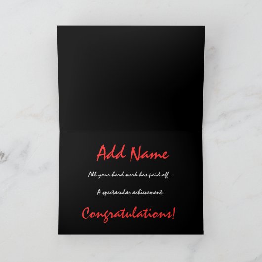 MN-graad - AANGEPASTE NAAM - Gefeliciteerd Kaart (Binnen)