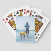 M'n Greyhound Dog Art-speelkaarten lopen Pokerkaarten (Achterkant)