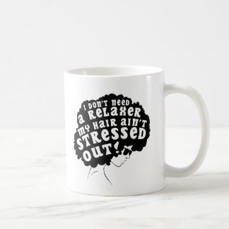 M'n haar is niet uitgeklapt. koffiemok