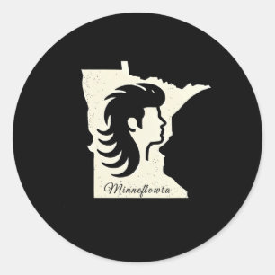 Mn Hat Trick Heroes Heren Minnesota Hockey Haar Mu Ronde Sticker